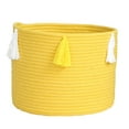 thumbnail image 1 of Cesta de almacenamiento Matsuzay Tejida Cuerda de Algodón Organizador de lavandería Amarillo, 1 of 6