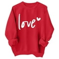 thumbnail image 1 of Tiweut Chandails en Molleton et Blouses Décontractés pour Filles Cœur Mignon Graphique Manches Longues Col Rond Vacances Coupe Décontractée Vêtements 9-10 Ans, 1 of 2