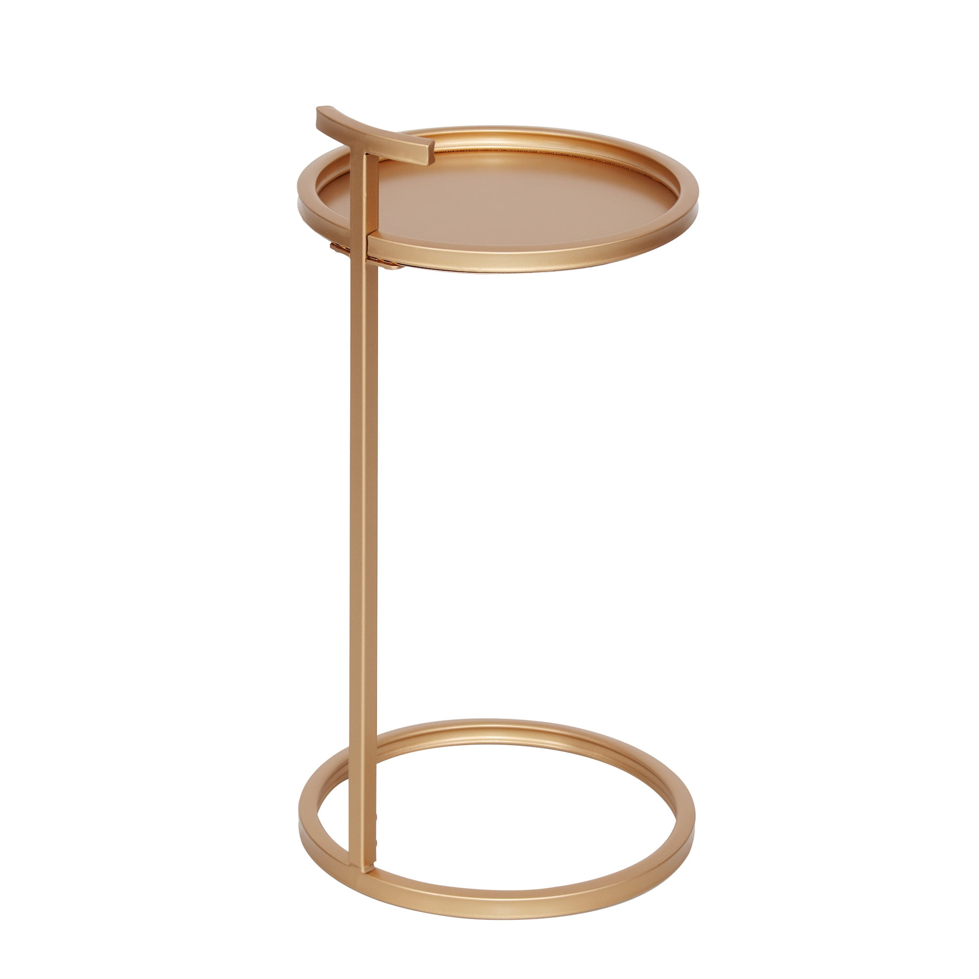Abble Portable Metal Round C-Table & End Table 12"D x 23.5"H