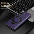 thumbnail image 5 of Allytechgroup Shockproof Case for Samsung Galaxy Z Fold 7, Magnetic Cover Support Wireless Charging Anti-Scratch Ring Bracket Stand Bumper Rugged Phone Case for Galaxy Z Fold 7, Purple, 5 of 9