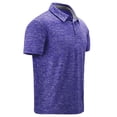 thumbnail image 6 of SPEEDRUN Men's Golf Polo Shirts Solid Color Short Sleeve Shirts for Men Classic Polo Shirts Casual Business Polo Shirts for Men Purple L, 6 of 9