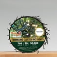 thumbnail image 4 of Holiday Bright Lights 20' Twinkling Cluster Indoor/Outdoor Lights, Pure White, 4 of 7
