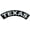 TEXAS, variant on SOUTH DAKOTA TOP ROCKER, PATCH - High Thread Iron-On Heat Sealed Backing Sew-On Large Patch - 12” x 3”