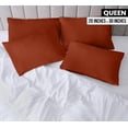 thumbnail image 2 of Fundas de almohada Utopia Bedding Queen, paquete de 4 unidades, microfibra, color naranja, 2 of 6