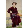 thumbnail image 2 of Jacek Malczewski 12x18 Gold Ornate Wood Frame and Double Matted Museum Art Print Titled - The Finished Song - Portrait of Roża Aleksandrowicz (1919), 2 of 4