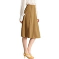 thumbnail image 4 of Allegra K Women's High Waist Knit A-Line Pleated Fared Skirt, 4 of 6