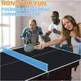 thumbnail image 3 of JERFIT 7x4ft Foldable Ping Pong Table Top for Indoor Use, Portable MDF Conversion Top with Net, Professional Mid-Size Black Table Tennis Surface, 3 of 10