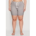 thumbnail image 4 of Women's Plus Size Rope Belted Shorts, 4 of 5