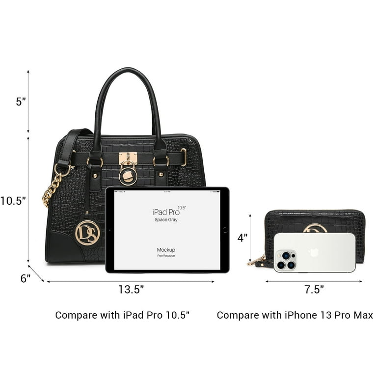 Dasein Women Handbags Top Handle Satchel Purse Shoulder Bag Briefcase Hobo Bag Set 2pcs