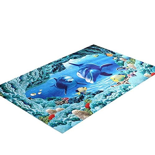 Home Cal Non-slip Mat Lint Free and Non Fading 3D Pattern Mat Bathroom ...