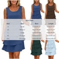 thumbnail image 3 of aohooy Layered Ruffle Dress for Women Round Neck Sleeveless Tiered Dresses Chiffon Swing Smocked Wedding Guest Tank Dress 2026 Coffee,L, 3 of 9