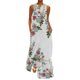 thumbnail image 1 of Gibobby Vestido Mujer Casual de Playa Verano Vestido maxi floral sin mangas con cuello en V de verano para mujer(Verde,G), 1 of 5