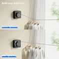 thumbnail image 3 of Retractable Clothesline Indoor, Non-Sagging Outdoor Clothes Line Retracting Heavy Duty Clothes Drying Laundry Line Wall Mounted Stainless Steel Line 4.8m, 3 of 7
