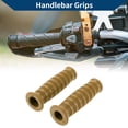 thumbnail image 2 of Unique Bargains 7/8" 22mm 15/16" 24mm Universal Motorcycle Hand Grip Cover Non Slip Rubber Handlebar End Grips for Motorcycle Scooter Bicycle ATV 1 Pair Light Brown, 2 of 7