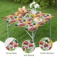 thumbnail image 4 of Gray Football Elements Pattern Square Fitted Tablecloth with Elastic Edge,Square Table Cover,Washable Elastic Table Cover for Home Kitchen Party Decor 34"x34", 4 of 6