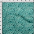 thumbnail image 4 of oneOone Velvet Turquoise Blue Fabric Abstract Floral Fabric For Sewing Printed Craft Fabric By The Yard 58 Inch Wide, 4 of 5