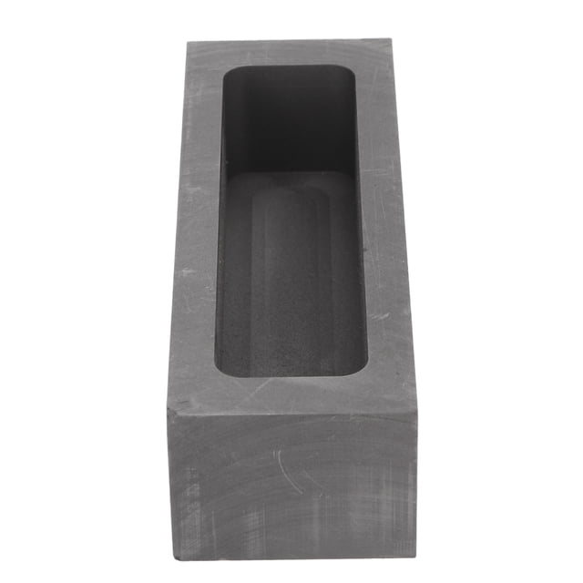 Molde de lingote de grafito, molde de crisol de grafito rectangular de alta temperatura para fundición de cobre, plata y oro