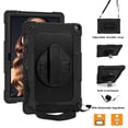 thumbnail image 2 of FIEWESEY Case for Walmart Onn 10.1 Inch Gen 3 2022 Tablet(Model:100071485),Shoulder&Hand Strap 360 Rotatable Stand Kids Friendly Shockproof Case for Walmart Onn 10.1 Inch 3nd Gen Tablet(Black/Black), 2 of 6