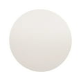 thumbnail image 5 of 24 Inch Modern Coffee Table Round Off White MDF Top Tapered Brown Mango Wood Legs - Saltoro Sherpi, 5 of 7