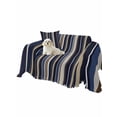 thumbnail image 2 of Blue and Brown Geometric Stripe Pattern Couch Cover for Dogs, Washable Sofa Covers Slipcover for Pets Dogs Futon Cover, Couch Recliner Covers, Oversized Chair Slipcover 71"x91", 2 of 9