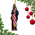 thumbnail image 3 of Patriótico Donald Trump 2024 Adorno Navideño 2D Acrílico Dibujos Animados (12), 3 of 9