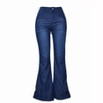 thumbnail image 3 of Women'S Lightweights High Waist Wide Leg Jeans Flared Denim Pants Casual Summer Streetwear M, 3 of 6