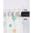 thumbnail image 6 of Colorful Botanical Curtains 45 Inch Length,Sheer Curtains for Bedroom Living Room Window Summer Floral Ethnic Geometric Abstract Rod Pocket Drapes Kitchen Curtains Small Half Window 52"x45" 2 Panels, 6 of 6