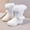 White, variant on Girls Winter Snow Boots, Soft Non-Slip Mid-Calf Thermal Windproof Boots Pink Size 13 Little Kids