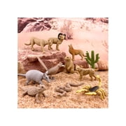 Safari Ltd. Desert TOOB - Figurines of Horned Lizard, Cactus, Road Runner, Scorpion, Rattlesnake, Coyote, Bobcat, Armadillo, Mountain Lion - Educational Toy Figures For Boys, Girls & Kids Ages 3+