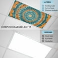 thumbnail image 3 of Fluorescent Light Covers for Ceiling Lights Classroom, Abstract Ethnic Tie Dye Magnetic Ceiling Light Cover Filter for School,Office, 2X4 FT, Pack of 1, Explosion Teal Brown, 3 of 9