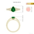 thumbnail image 5 of ANGARA Lab Grown Vintage Inspired Pear Emerald Split Shank Engagement Ring for Women in 14K Yellow Gold (Size-8x6mm) | May Birthstone, Anniversary, Jewelry Gift for Women | Lab-Grown Emerald Ring, 5 of 8