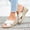 White, variant on SMihono Sandals Womens Summer Plus Size Women Summer Shoes Denim Cross Slope Heel Thick Soled Round Head Beach Slippers Slipper On Clearance