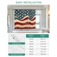 thumbnail image 6 of Vintage American Flag Tie Up Curtains for Windows 63 Inch Length Balloon Curtains Kitchen Adjustable Balloon Window Shade Blue Red White Star US Flag Tie Up Valance Bathroom Curtain Window 42"x63", 6 of 6