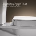 thumbnail image 4 of Asiento de inodoro KOHLER Hyten Elevated Quiet-Close blanco, 4 of 9
