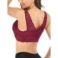thumbnail image 5 of Women's Seamless Lace Bra Top with Front Lace Cover Sports Bra, 5 of 7