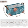 thumbnail image 3 of Collapsible Storage Bins Fabric Shelf Baskets with Handles 16.9"x11.4"x7.7" Closet Organizer Basketball and Baskets, 3 of 8