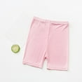 thumbnail image 2 of Bxsruta Toddler Girl Shorts, Children's Summer Solid Color Casual High Waisted Leggings Shorts, Pink 5-6Years, 2 of 7