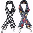 thumbnail image 2 of ORUYROP Umily Femmes Filles Large Sangle de Remplacement Style Guitare Multicolore Toile Bandoulière pour Sacs à Main, 2 of 5