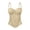 Beige, variant on Womens Lace Mesh Corset Bustier Top Padded Cups Elastic Waistband Bustier Top Trendy Top