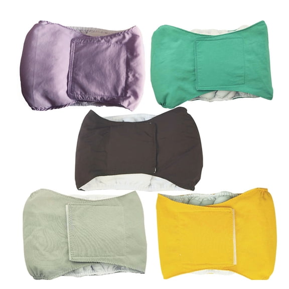 Visland Dog Cat Diapers, Soft Cotton Double Sides Waterproof Strong Absorbent Prevent Leakage Pet Diaper Wrap for Puppy Kitten Dog Cat