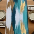 thumbnail image 5 of Modern Teal Green 36 Inch Table Runner, Abstract White Gold Oil Painting Farmhouse Dresser Scarf Cotton & Linen Tablerunner for Dining/Kitchen Island/Holiday Party Décor Small 13" x 36", 5 of 9