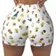 thumbnail image 3 of Pantalones cortos de ciclismo para entrenamiento de voleibol con paisaje de Van Gogh personalizado de Snoopy y Charlie Brown Pantalones cortos de yoga para gimnasio de Peanuts para mujer, 3 of 5
