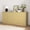 Wood, variant on Rumiiro Fluted Sideboard Buffet Cabinet Modern Minimalist 4 Doors Adjustable Shelves Storage 63 in L x 16 in W x 30 in H, Walnut
