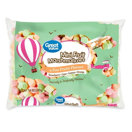 Great Value Mini Fruit Marshmallows, 10 oz Bag
