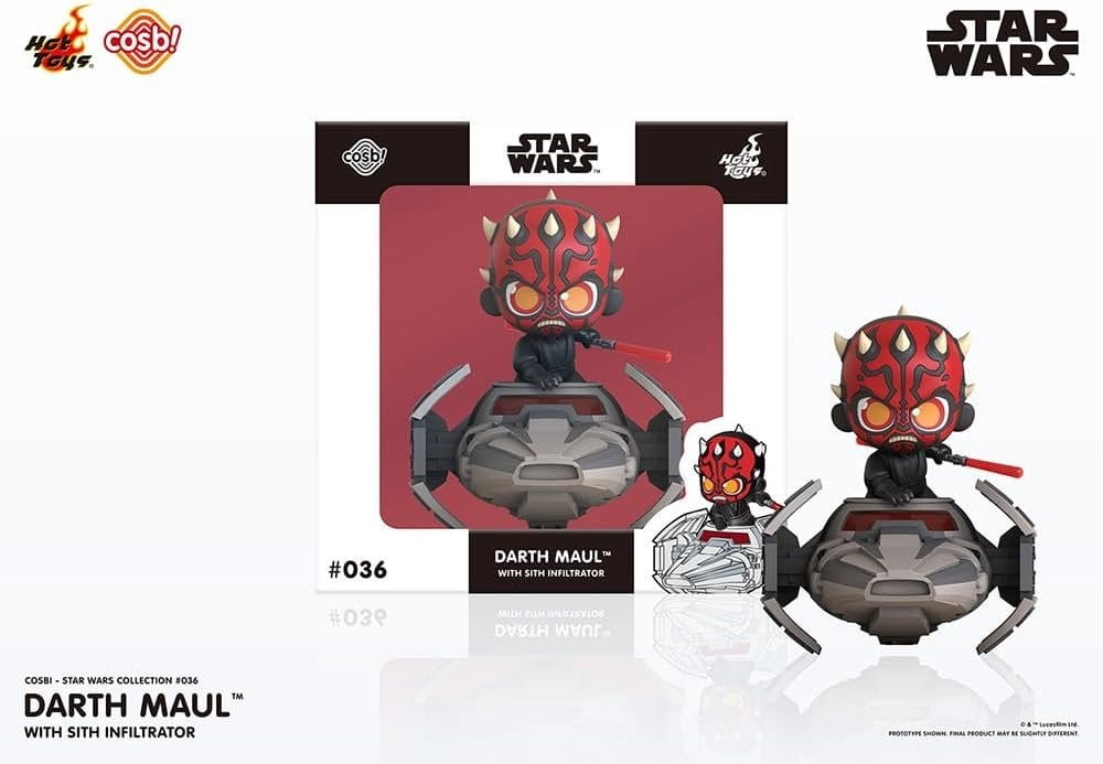 Hot Toys Star Wars: Darth Maul & Sith Infiltrator #036 Cosbi Star Wars Collection Mini Figure