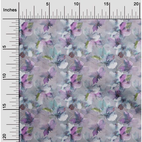 oneOone Cotton Silk Dusty Violet Fabric Flower Sewing Craft Projects Fabric Prints By Yard 42 Inch Wide-A1C