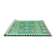 thumbnail image 2 of Ahgly Company Machine Washable Indoor Rectangle Southwestern Turquoise Blue Country Area Rugs, 7' x 9', 2 of 4