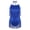 Blue, variant on ZDHoor Womens Fringed Tassel Latin Dance Dress Halter Neck Spaghetti Straps Backless Leotard Dress Black-C L