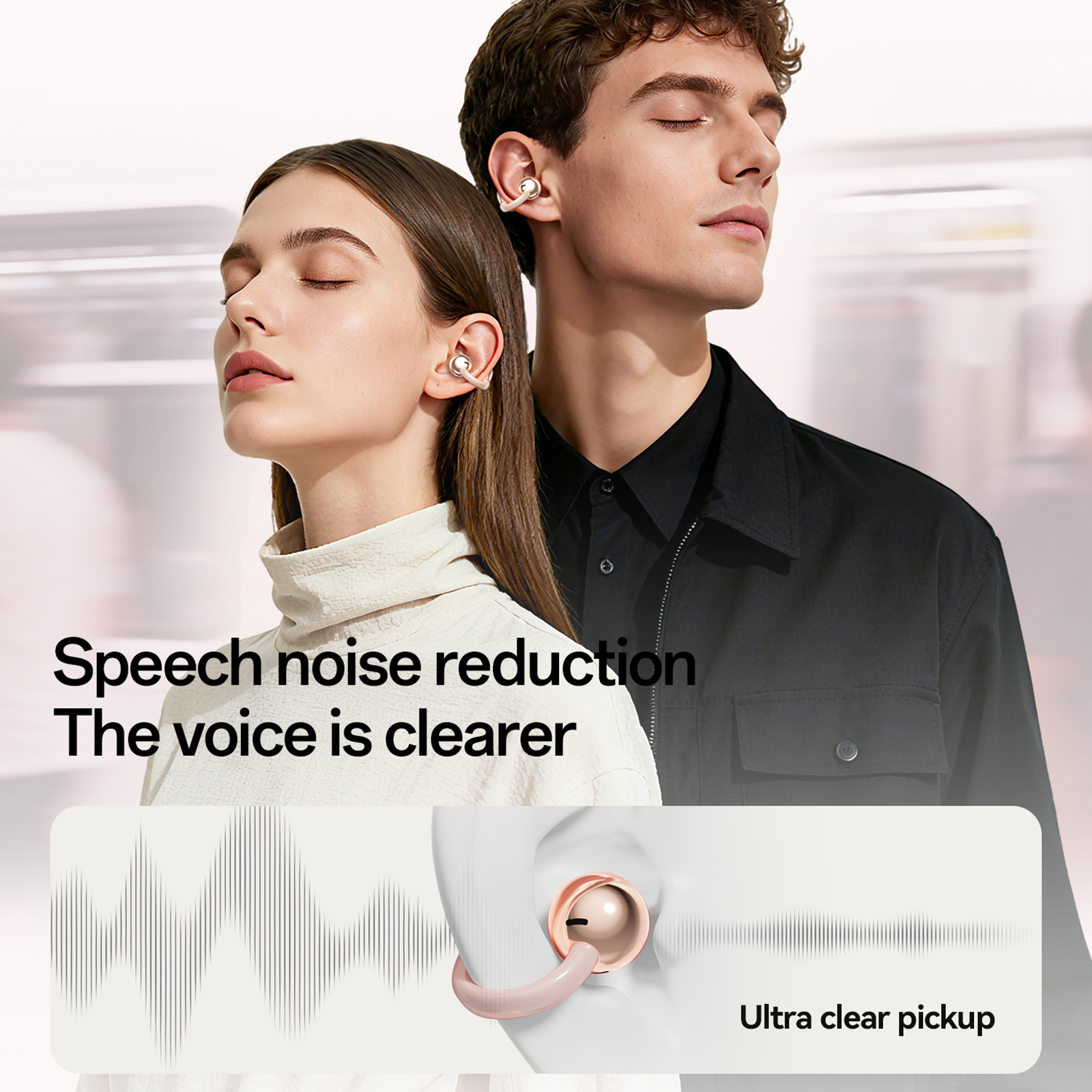 WUYUEGE Wireless Earbuds Open Ear Headphone Sport, Bluetooth 5.4 Earbud, Noise Cancelling Mic,Light Weight Comfortable Fit,Suitable for Running