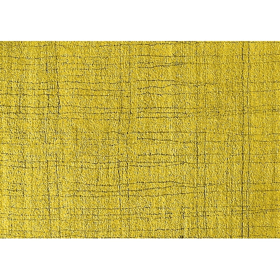 Ahgly Company Machine Washable Indoor Rectangle Oriental Yellow Industrial Area Rugs, 2' x 4'